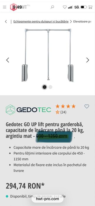 Lift/suport pentru garderoba