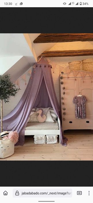 Балдахин за детско легло/стая  Jabadabado - цвят розово-лилав