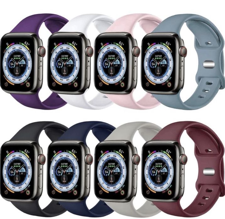 Curea 2 Pini Ceas Apple Watch Seria 1 - 11 Husa Folie Silicon