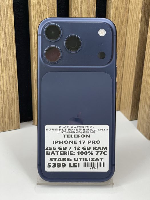 Iphone 17 Pro 256Gb 100% bat (77 cicluri) Garantie/Factura #62543