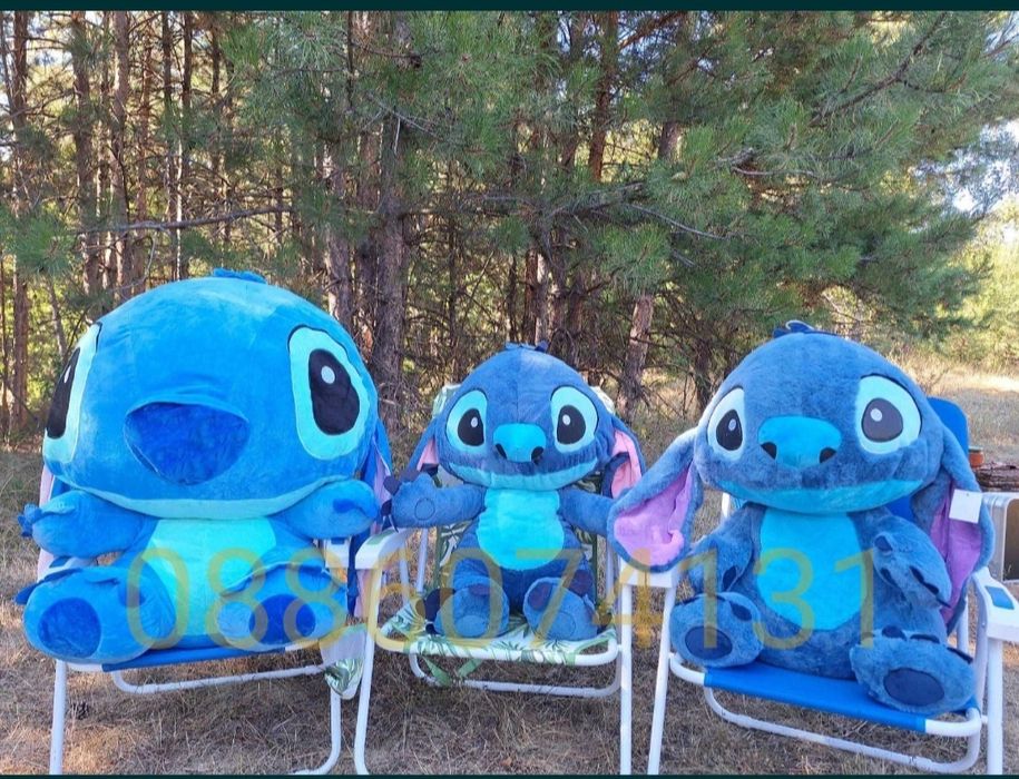 Гигантски Плюшен Стич, Голям Плюшен Стич Stitch, 100см, Плюшена играчк