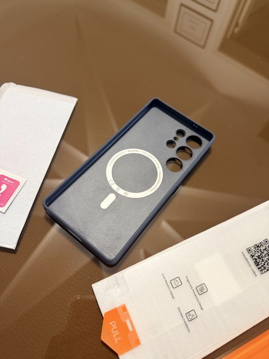 Kit complet Samsung Galaxy S25 Ultra: Husă MagSafe + 3 Folii (Privacy + Standard)
