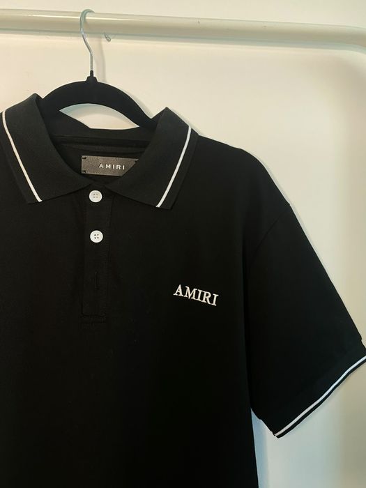 Tricou polo AMIRI negru