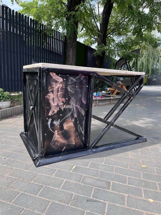 Birou stil indistrial- otel , lemn , cupru