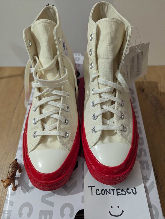 Converse x Comme Des Garçons Play Chuck 70 Hi "Pristine Red" - US 10 / EU 44 / CM 28.5 - NOU
