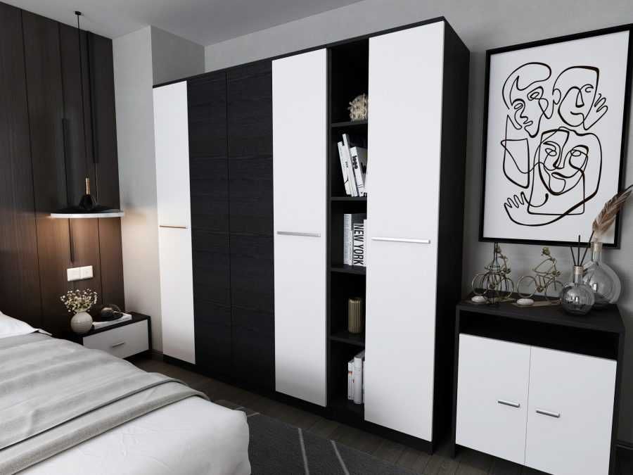 Set Dormitor Mario 4U 6 piese tapitat wenge