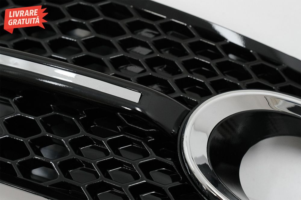 Grile Laterale Audi Q5 SUV 8R (2008-2011) RS Design Negru Lucios Chrom