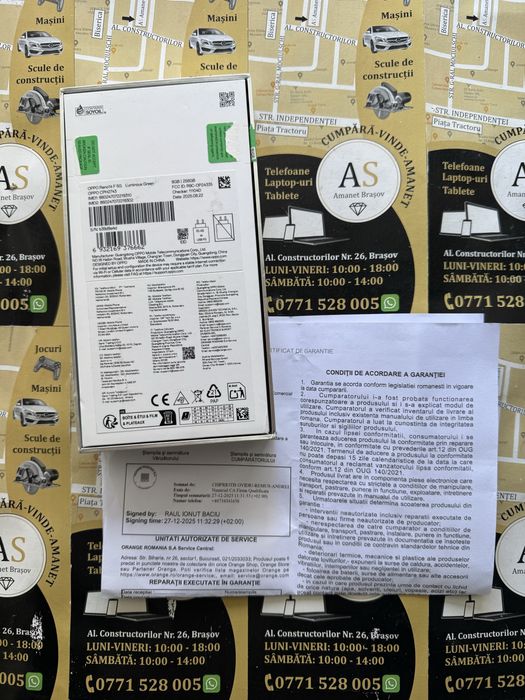 Oppo Reno 14 F 5G 256Gb 8Gb Ram Green ca Nou