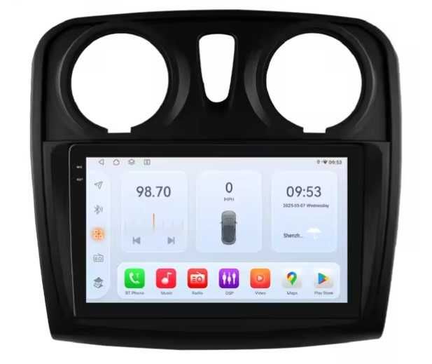 Мултимедия 9″ Android 14 за DACIA LOGAN II CARPLAY навигация RDS DSP