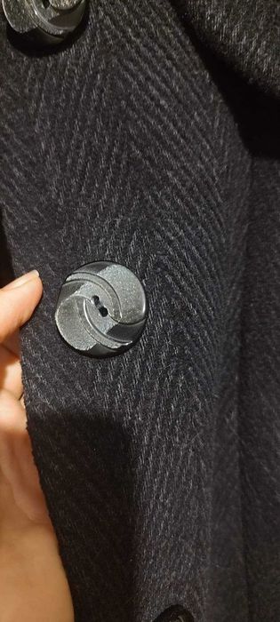 Palton negru de lână