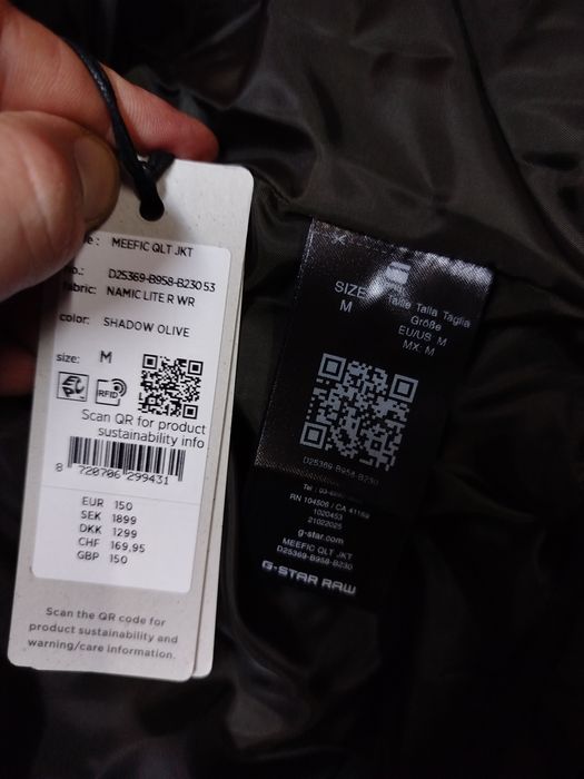 Водоустойчиво яке G-Star Raw Meefic M XXL бомбер ново мъжко