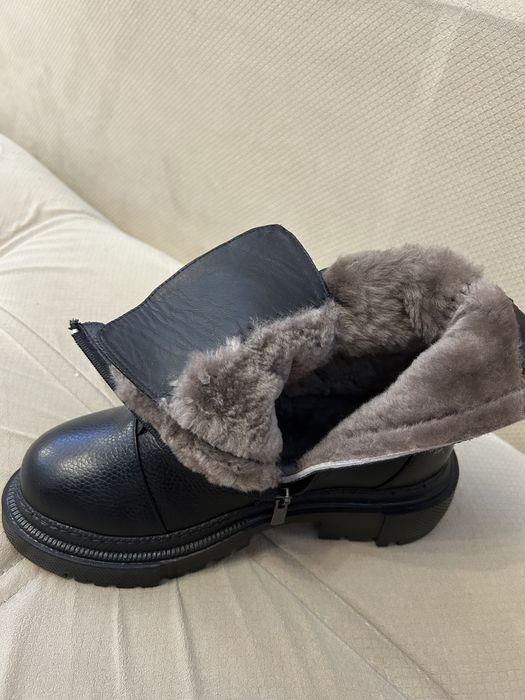 Зимние ботинки, полностью натуральные