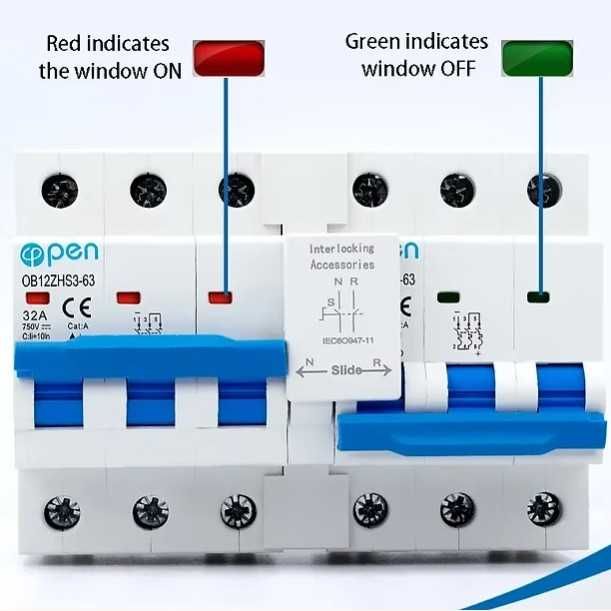 Comutator Manual de Transfer 4P (2P+2P) 32A 500V