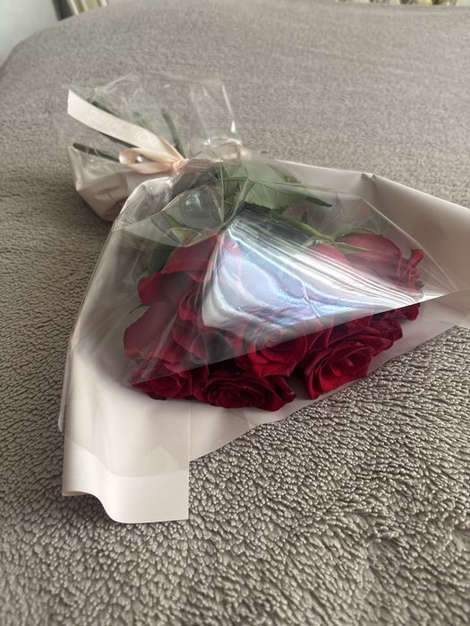 Цветы, букет, романтик. 9 роз