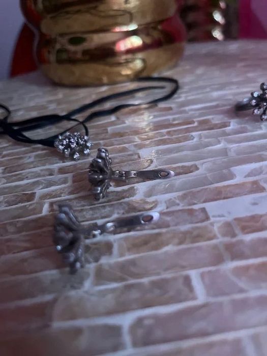 Set nou de bijuterii din argint 925 rodiat si zirconii