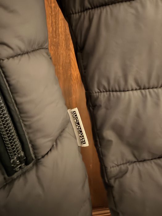 Geacă Napapijri de primăvară-toamnă, gri, mărimea M