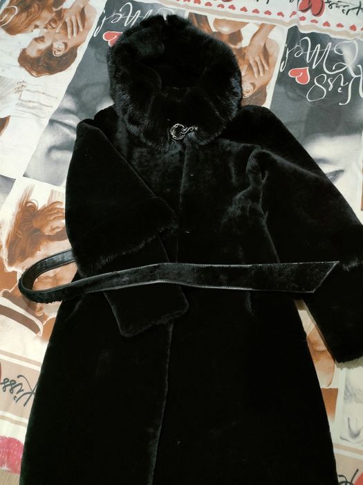 Шуба мутон+норка