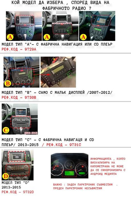 LAND ROVER FREELANDER 2 2007/2015 9.7" - андроид навигация, 9730В