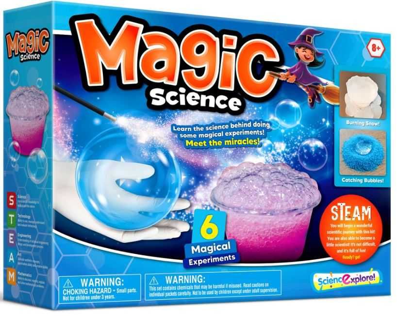 Набор детских  научных магических, химических экспериментов  6 в 1.