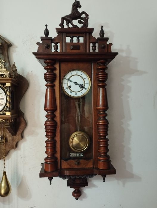 Ceas pendula de perete DRGM anii 1890-1900 cu pendul