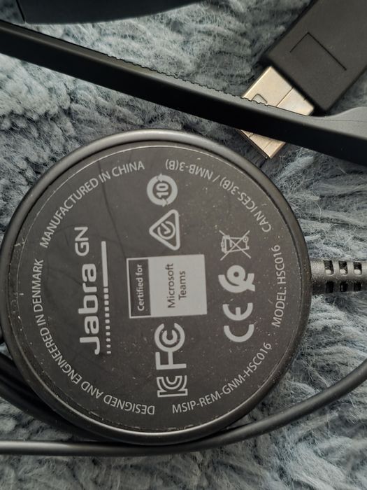 Căști Jabra cu USB și controller Microsoft Teams