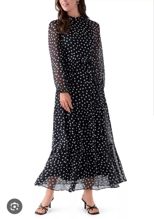 Шифоновое платье в горох