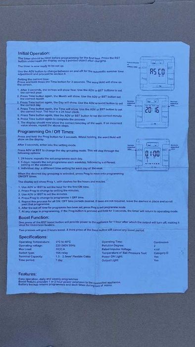Programator - digital timer