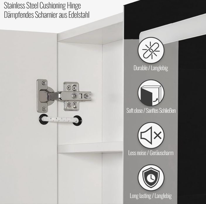 Огледално шкафче за баня Aquamarin® с LED осветление