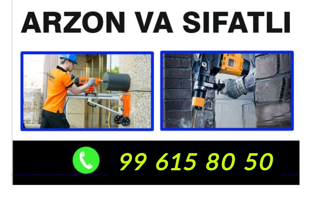 Beton teshish va kesish xizmatlari