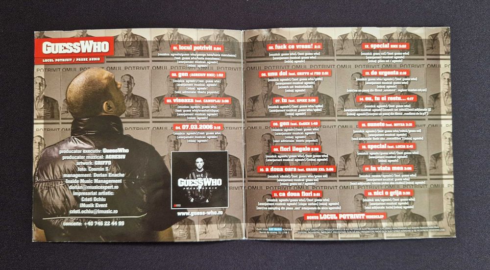 CD Original Guess Who - Locul Potrivit/Probe Audio