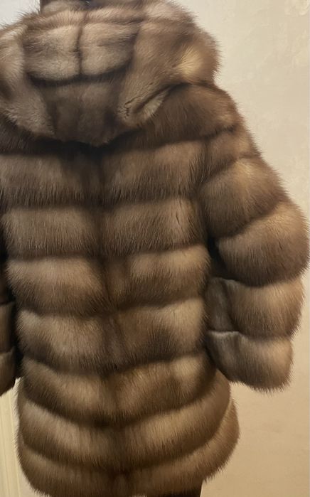 Шуба из меха куницы