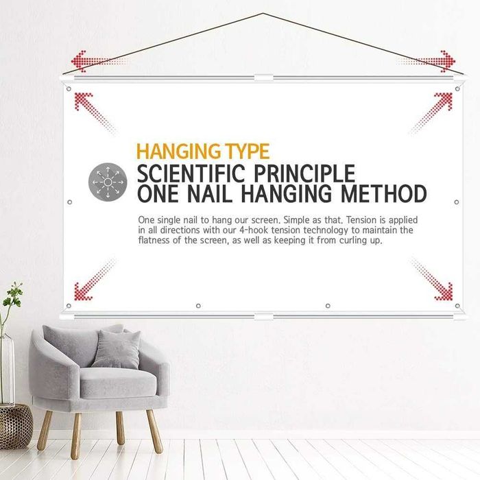 ECRAN DE PROIECTOR 2-ÎN-1 NOU DE 100" compatibil interior si exterior