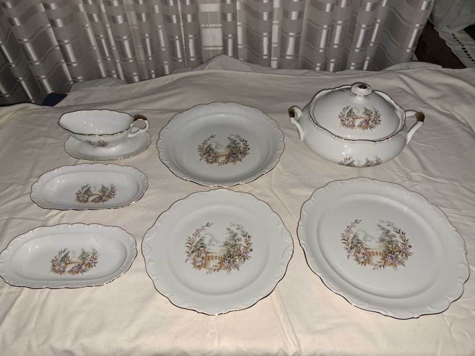 set de masa serviciu farfurii portelan Bavaria 12 persoane