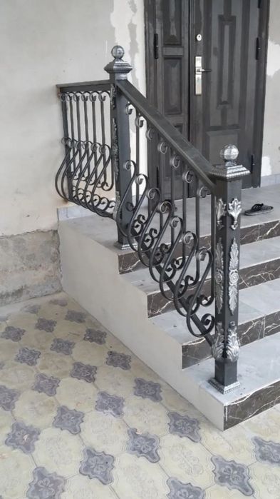 Темир даруаза есик рещотка огрождение лестница перила навес