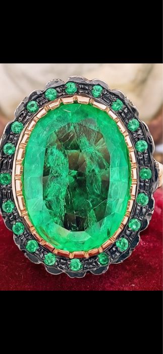 Inel aur roz 9ct slatald in stil victorian