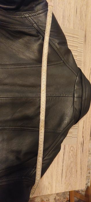 Haina din piele naturala, barbateasca, neagra, masura 52