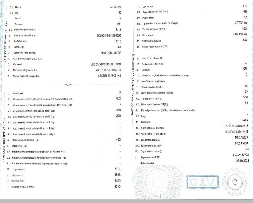 Mașină pentru permisul B1 -16 ani!