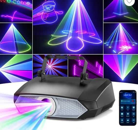 Proiector Lumini RBG Disco Party - Aplicatie bluetooth - Holograma - nou !