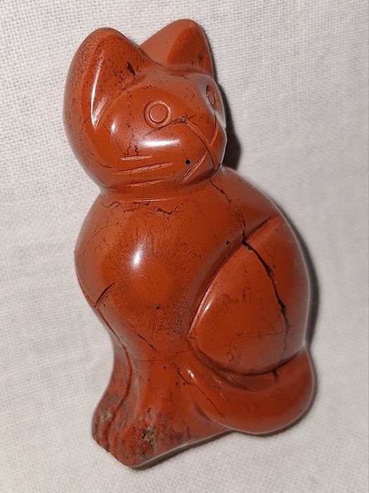 Фигура статуетка коте от естествен камък