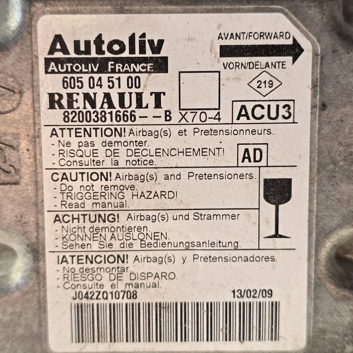 Calculator airbag Renault Master