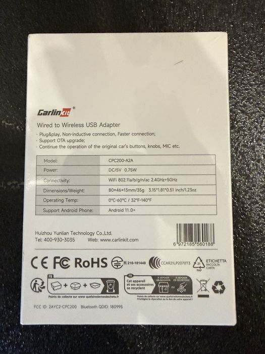 Carlinkit CPC200-A2A Android Auto безжичен адаптер