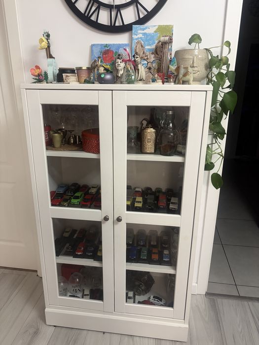 Dulap vitrina lemn masin IKEA