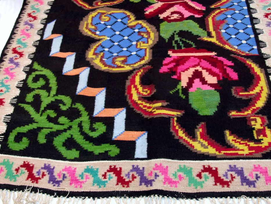 SCOARTA Bucovina, covor lana tesut la razboi, 2,20 x 1,25 m, ca NOUA