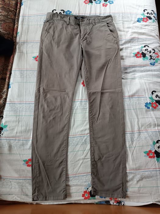 Pantaloni chino bărbați bej/gri