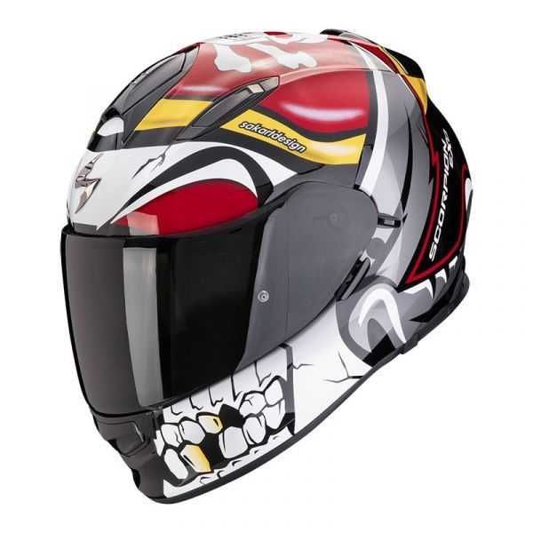 Мото Каска SCORPION EXO-491 Pirate Red ,очила,XL 61-62 см.NEW 2025