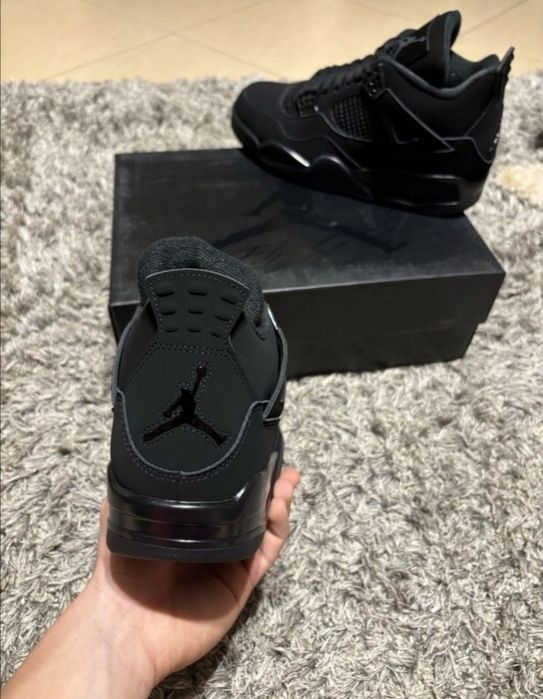 Jordan 4 Black Cat ,41, Negru, Noi in Cutie, Livrare Rapida