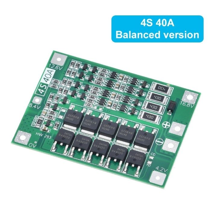 MODUL PROTECTIE la incarcare 4s 4 acumulatori 18650 BMS baterii li-ion