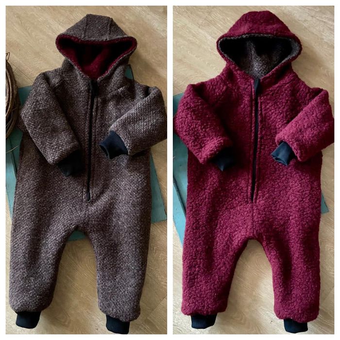 Combinezon de lana reversibil,măsură 1-2 ani
