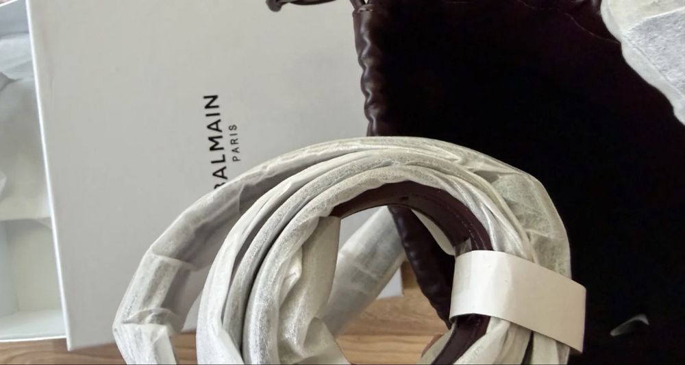 Женская сумка BALMAIN бургунди