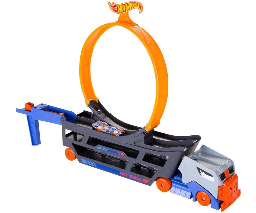 Hot Wheels - Игрален комплект Транспортьор с писта и количка